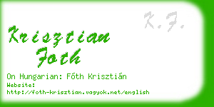 krisztian foth business card